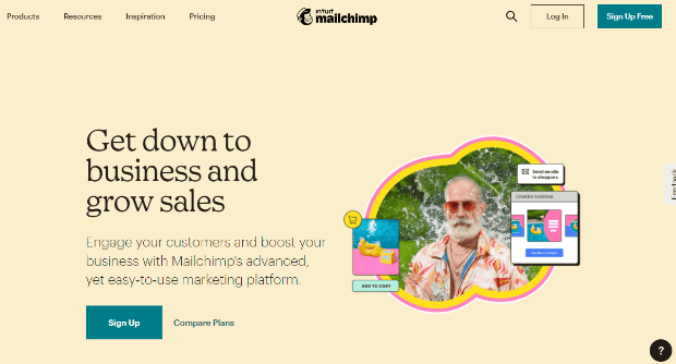 mailchimp homepage - OptinMonster mailchimp - email marketing platform homepage