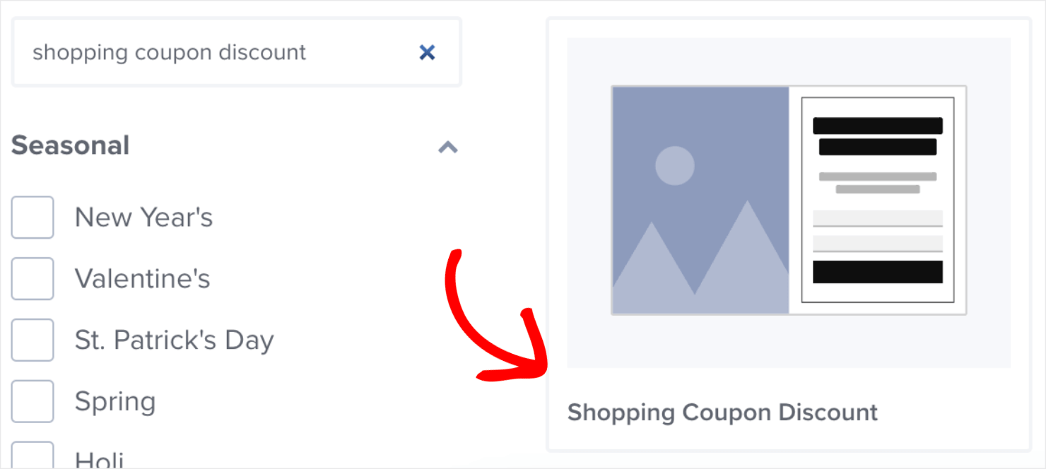mailchimp_shopping coupon discount-min - OptinMonster ways to add mailchimp popup in wordpress
