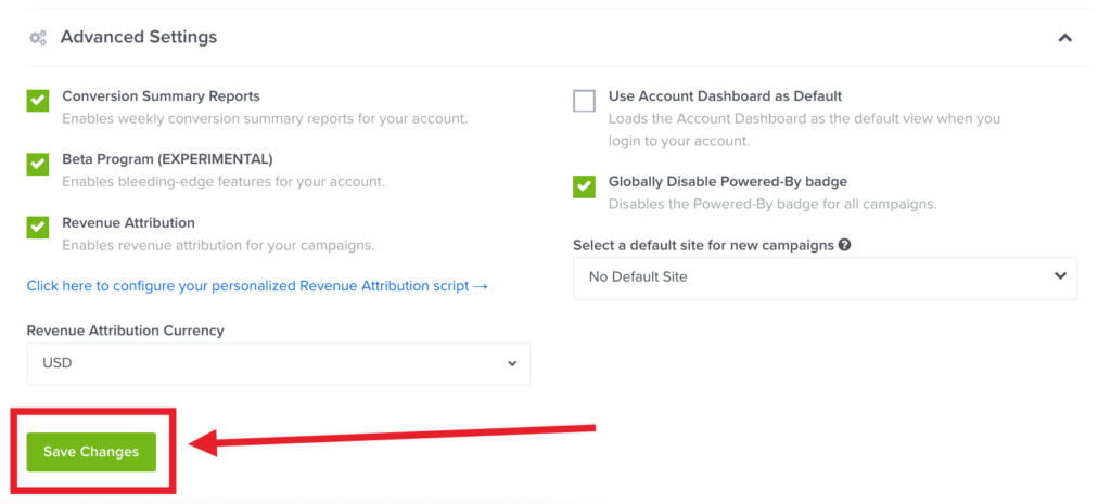 Save your account changes. - OptinMonster Save your account changes.