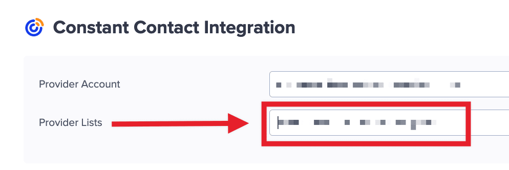 Choose a List to add leads to in Constant Contact. - OptinMonster