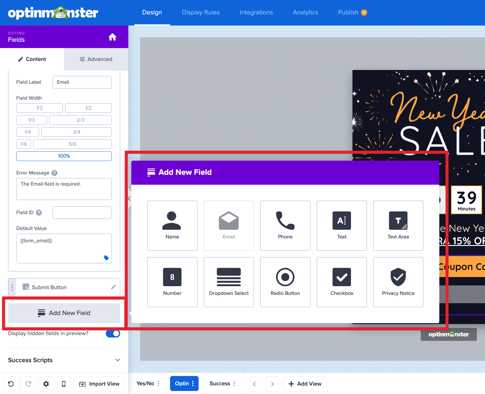 Add more fields to your campaign to capture data in progressive forms. - OptinMonster Add more fields to your campaign to capture data in progressive forms.