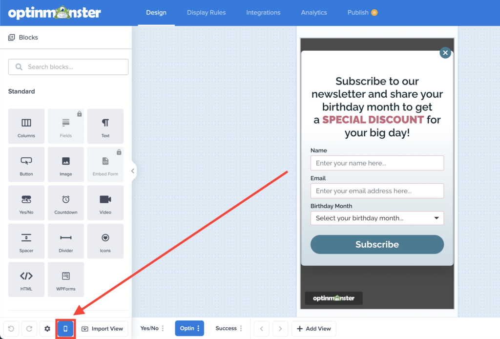 mobilePreview - OptinMonster