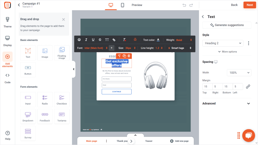 OptiMonk's campaign builder - OptinMonster OptiMonk's campaign builder
