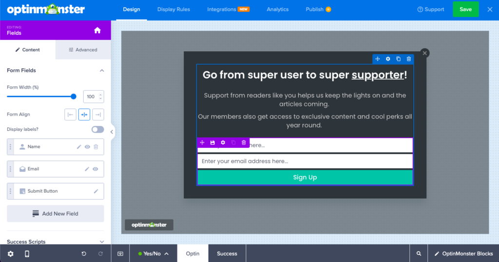 optin fields block optinmonster - OptinMonster optin fields block optinmonster