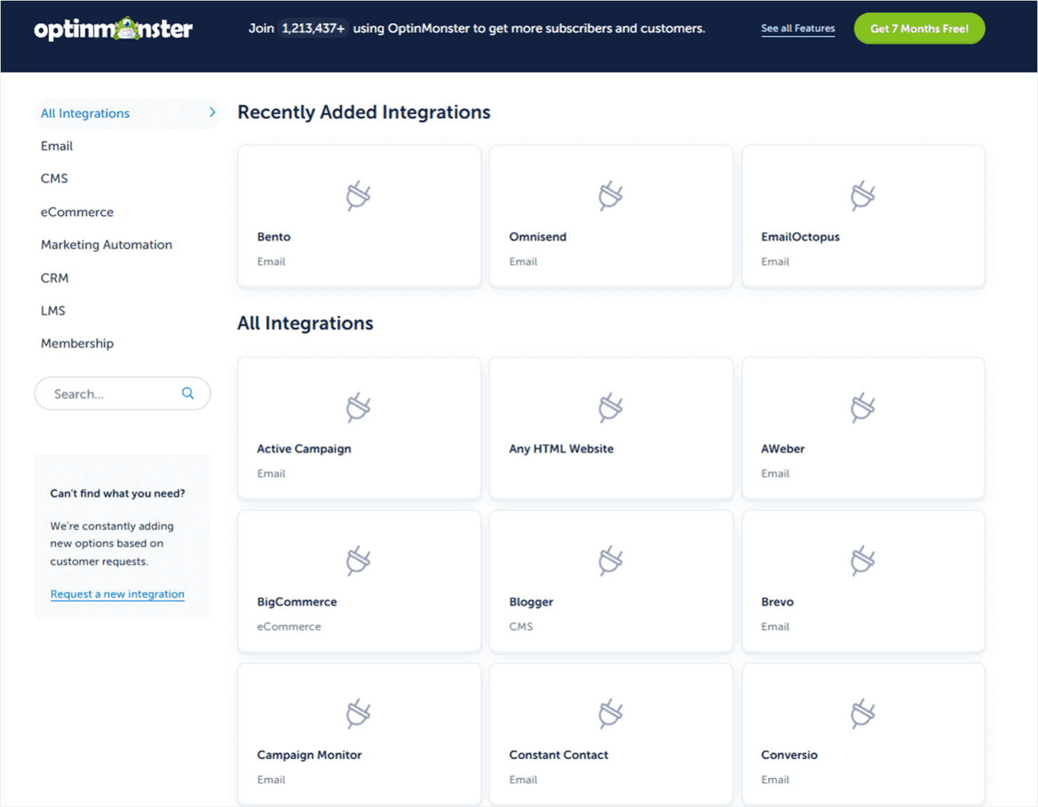 OptinMonster's marketing integrations - OptinMonster OptinMonster's marketing integrations