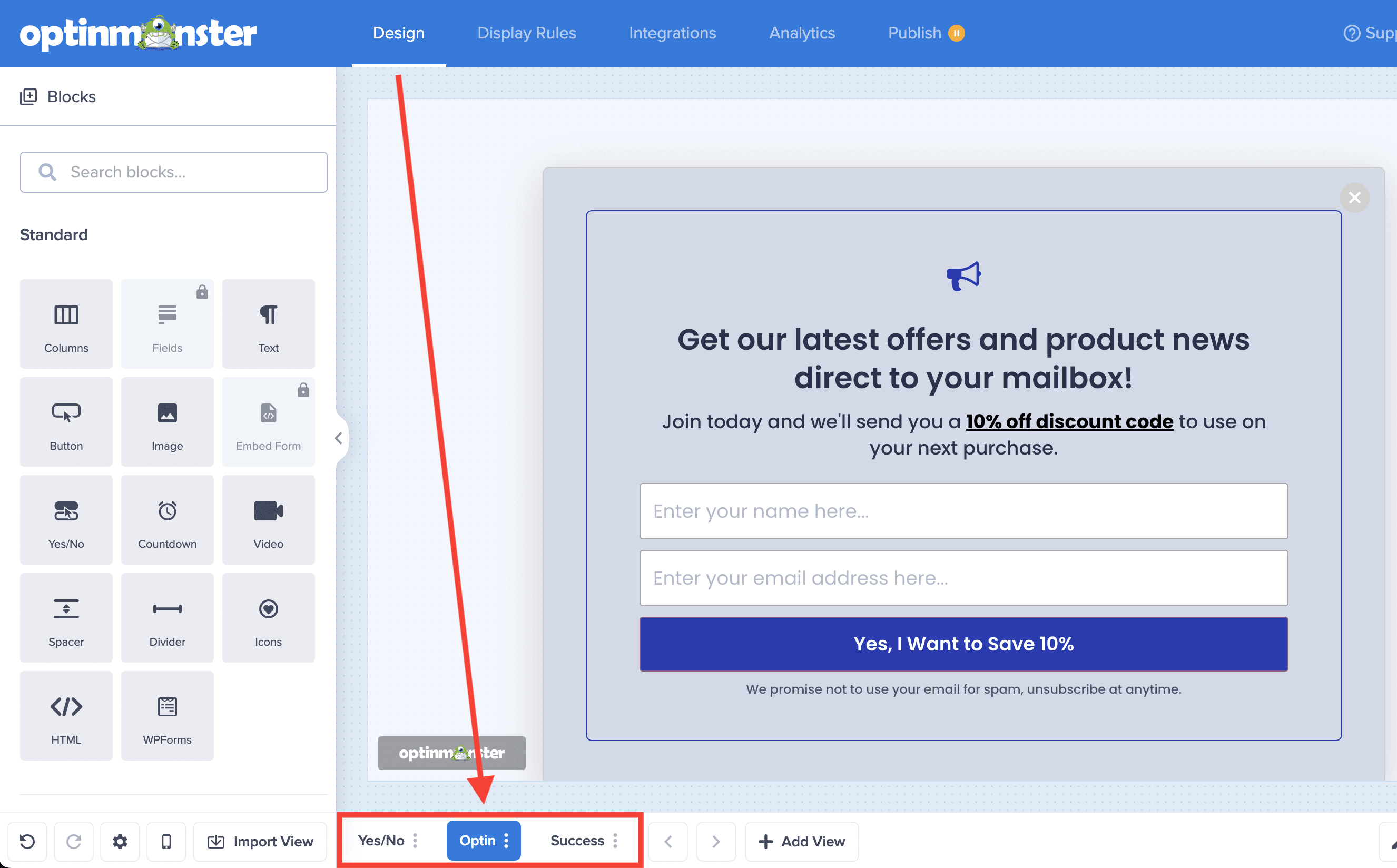Optin View - OptinMonster
