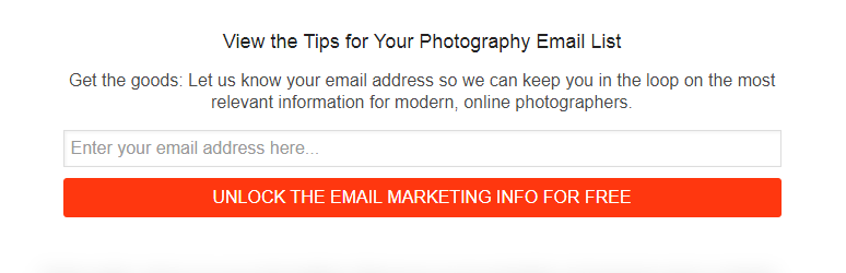 Photowebo used content locking optins to show these email marketing tips only to subscribers - OptinMonster Photowebo used gated content to show these email marketing tips only to subscribers