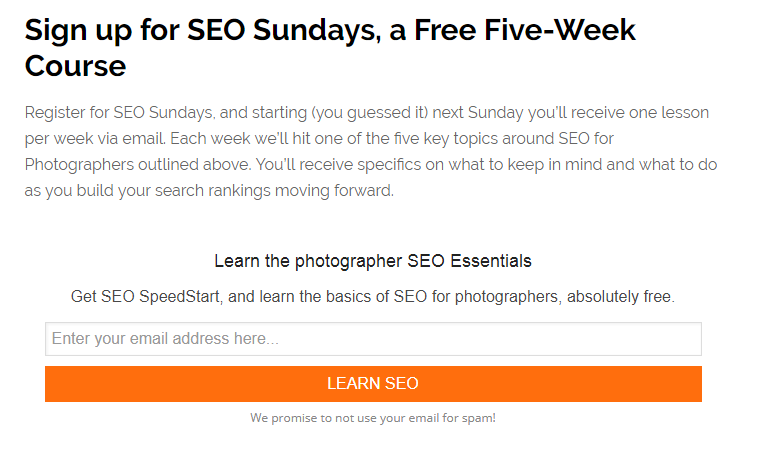Photowebo used content locking optins to share this drip course only to subscribers - OptinMonster Photowebo used gated content to share this drip course only to subscribers