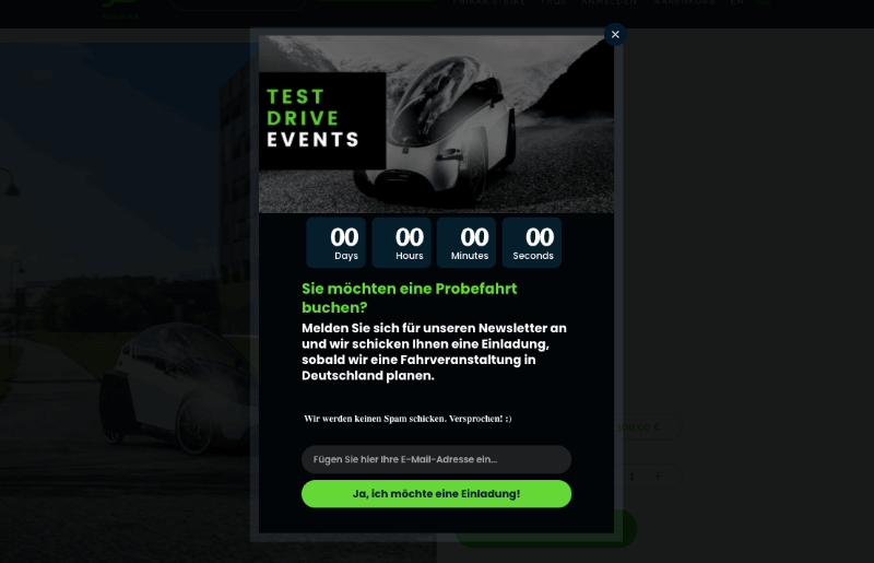 podbike popup - OptinMonster podbike popup