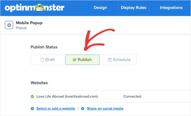 Publish your mobile popup-min - OptinMonster Publish your mobile popup