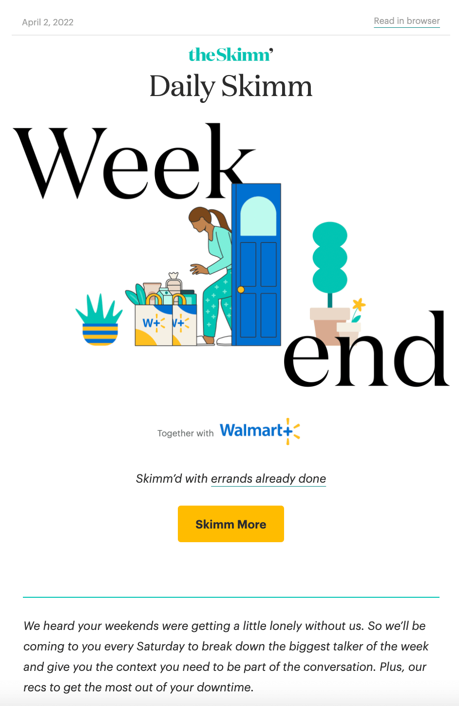 The Skimm Email Marketing Campaign Example - OptinMonster The Skimm Email Marketing Campaign Example