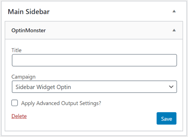 sidebar-widget-add-campaign-to-sidebar - OptinMonster add campaign to sidebar