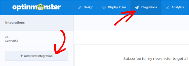 sidebar-widget-add-integration - OptinMonster add email integration