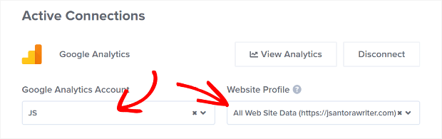 sidebar-widget-choose-analytics-account - OptinMonster choose analytics account