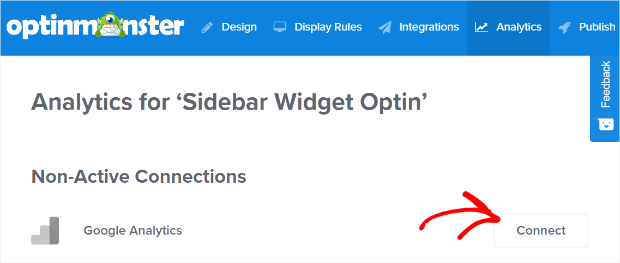 sidebar-widget-connect-google-analytics - OptinMonster connect google analytics