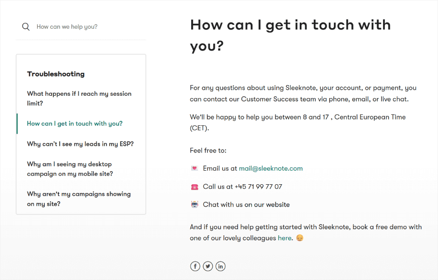 Sleeknote's documentation - OptinMonster Sleeknote's documentation