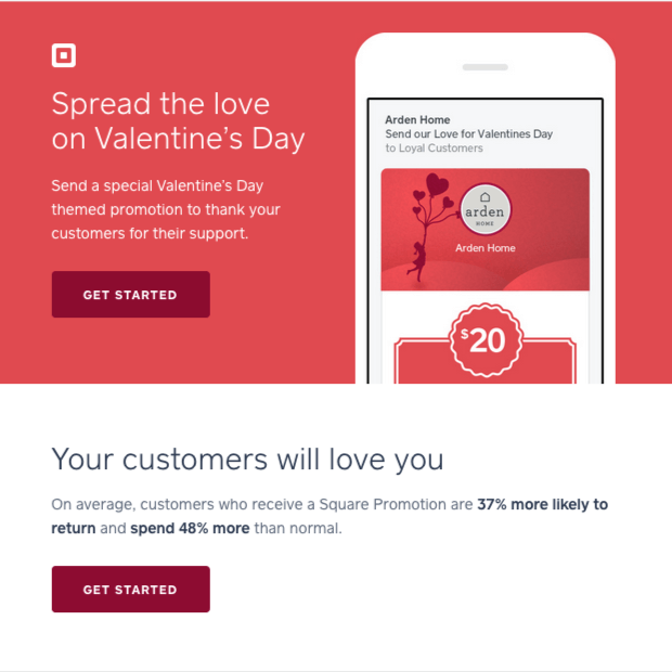 square-valentines-nurture - OptinMonster square drip email campaigns example