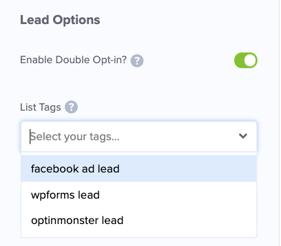 tags in optinmonster - OptinMonster tags in optinmonster
