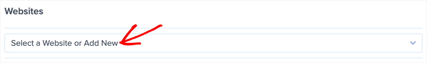 template_add or select website - OptinMonster