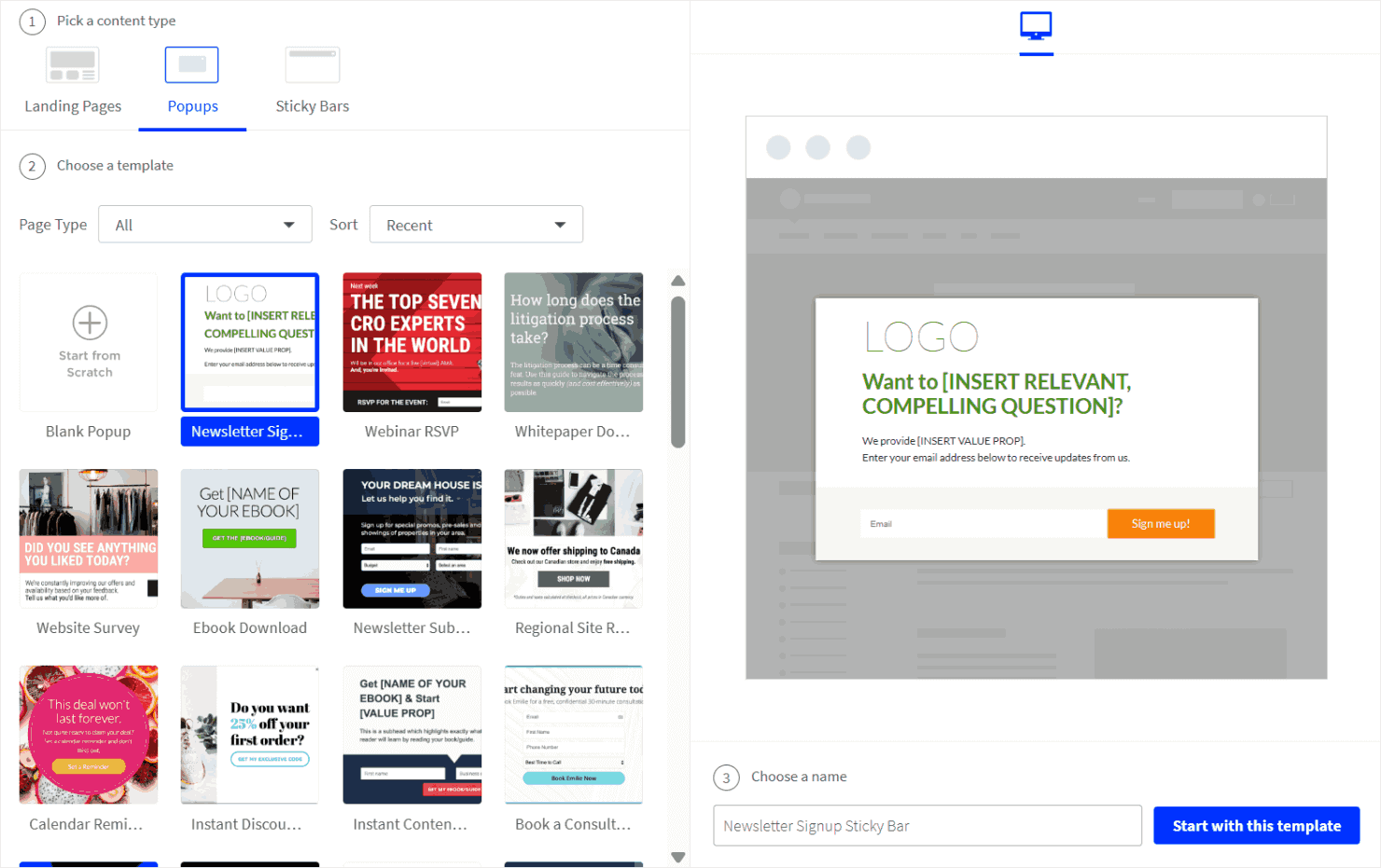 The campaign types available in OptinMonster - OptinMonster The campaign types available in OptinMonster