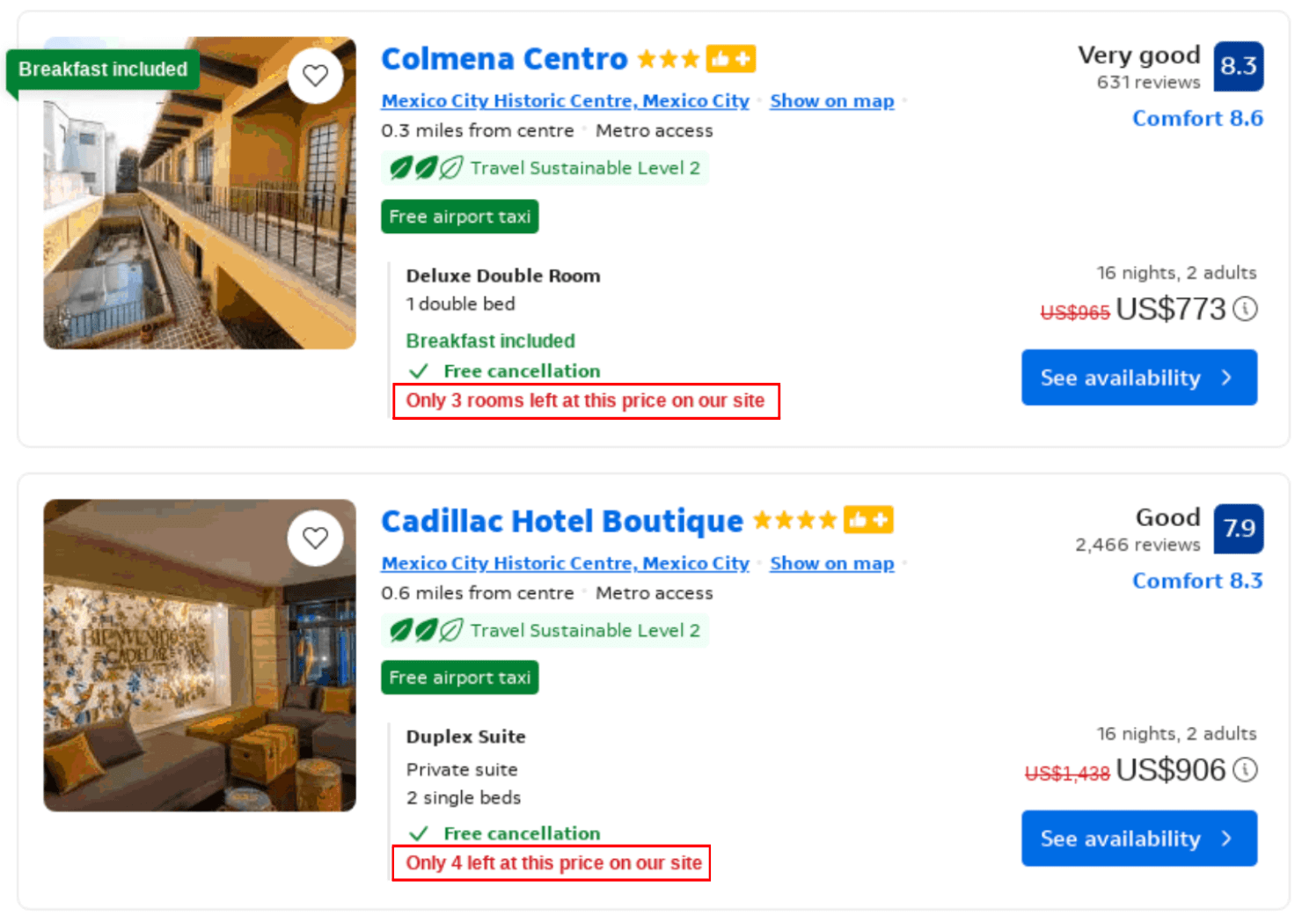 urgency words_booking-min - OptinMonster scarcity in advertisement
