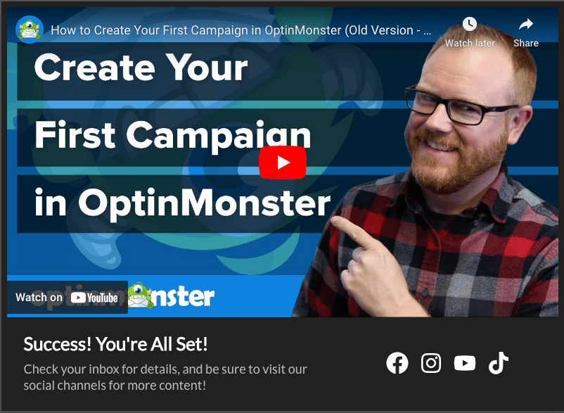 Give your visitors directions for how to access the video collection. Give your new subscriber directions for how to access the video collection.