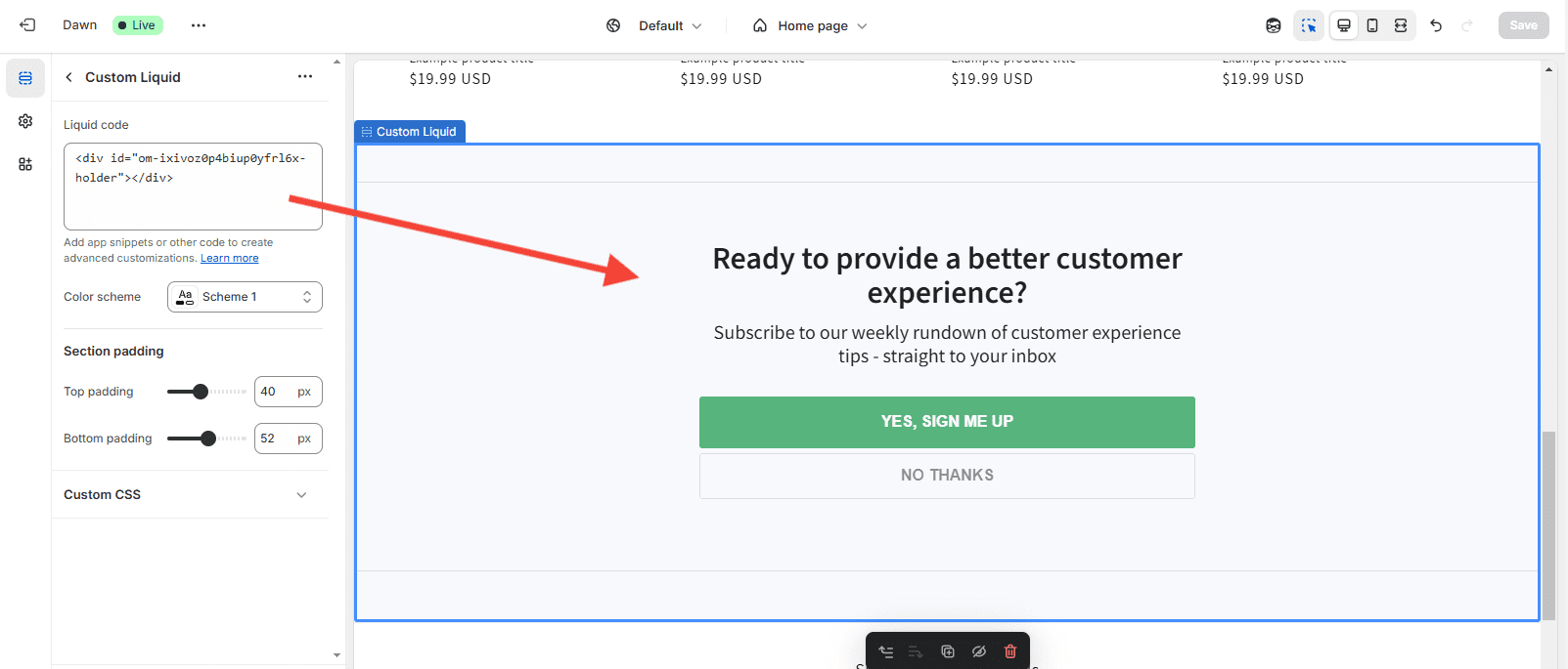 view-inline-campaign - OptinMonster View your inline campaign
