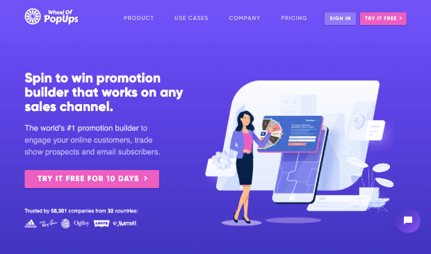 wheel of popups - OptinMonster wheel of popups