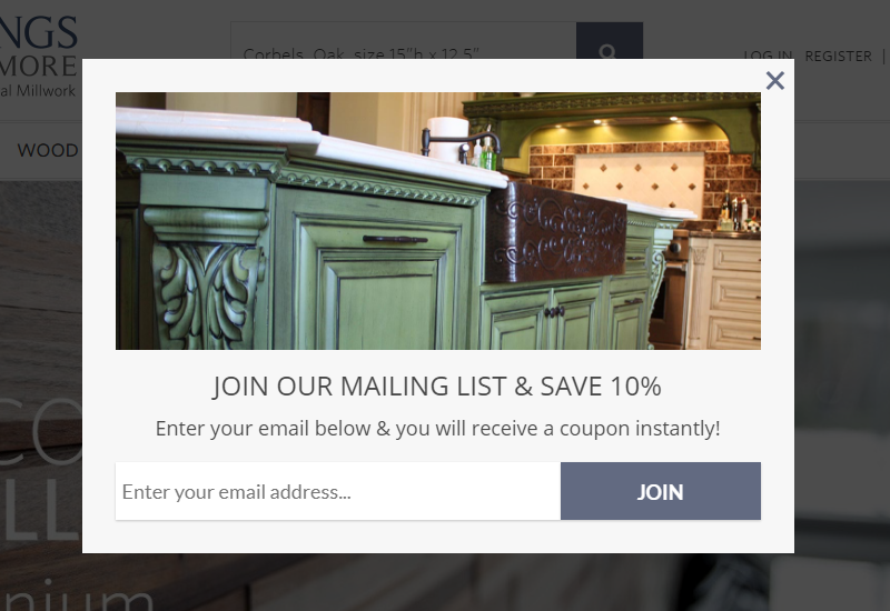 WhiteRiver used lightbox optins on desktop and mobile specific optins on mobile devices - OptinMonster White River used lightbox optins on desktop and as part of their mobile conversion strategy