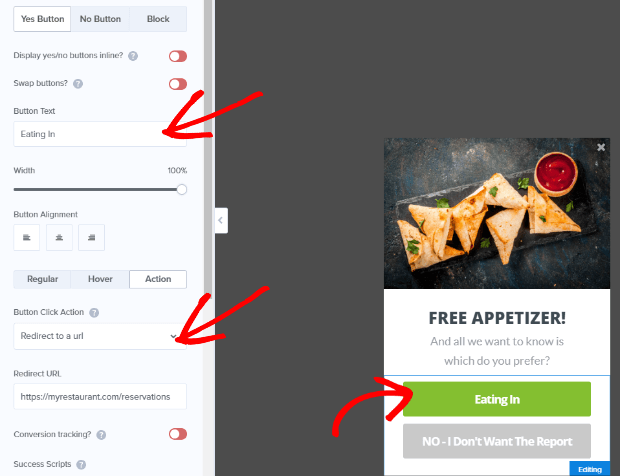 yes-button-segmenting - OptinMonster how to use yes/no optins to segment